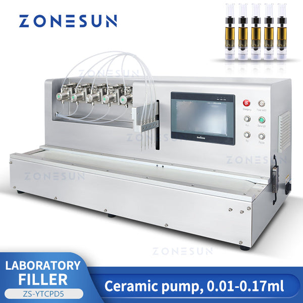 ZS-YTCPD5 5 Nozzles Automatic Ceramic Pump Liquid Filling Machine