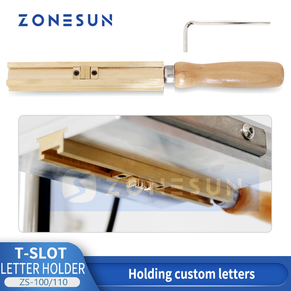 ZONESUN Hot Stamping Machine T Slot Letter Mold Holder ZS-TS