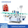 ZONESUN ZS-TB400 Automatic Round Bottle Big Cylindrical Containers Wrap Around Labeling Machine