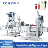 ZONESUN ZS-XG1870P Automatic Tabletop Tightening  Bottle Capping Machine Line With Vibratory Bowl