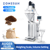 ZONESUN Powder Auger Filling Machine Semi Auto 1-2000g Quantitative Weighing Scale Wheat Flour Spice Protein Bottle Jar ZS-FM710