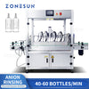 ZONESUN ZS-XPJ8 Automatic Anion Rinsing Machine  8 Heads Washer High-pressure Water to Rinse Bottles Cleaning Mass Production