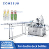 ZONESUN ZS-XGC2 Automatic Custom Capping Machine Double Deck Bottles Jar Mixed Drinks Seperate Containers Honey Beverage