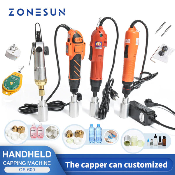 Manual Electric Bottle Screw Cap Capping Machine Set