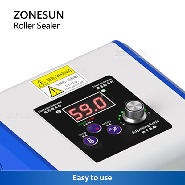 ZONESUN ZS-GLF1P Mini Aluminum Foil Composite Plastic Film PE Bag Sealer Roller Sealing Machine