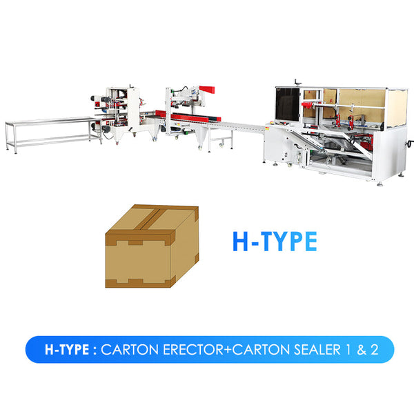 ZONESUN ZS-CSPM1 Automatic Carton Sealing Production Line carton sealing tape machine carton sealing tape dispensers - H-type / 110V - H-type / 220V