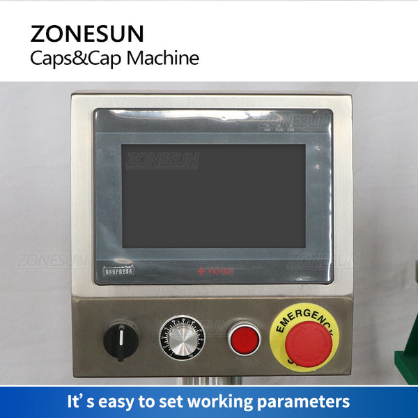 ZONEPACK Automatic Cap Screwing Machine With Customizable Vibratory Cap Feeder ZS-XG16E