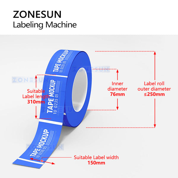 ZONESUN ZS-TB300N Autoamtic Round Square Bottle Labeling Machine