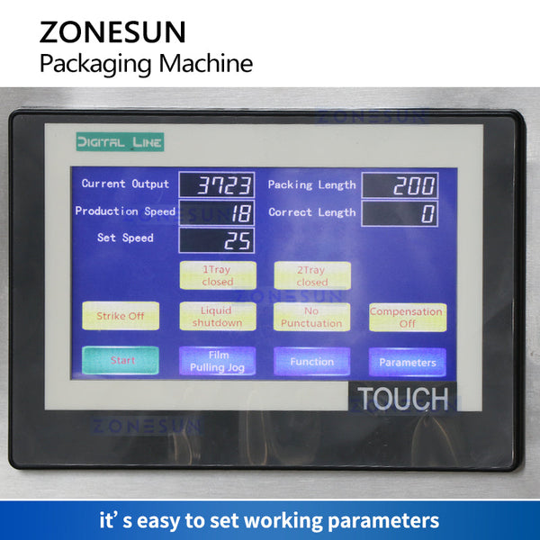 ZONESUN Popcorn VFFS Packaging Machine Vertical Form Fill Seal Packing Equipment ZS-FS01