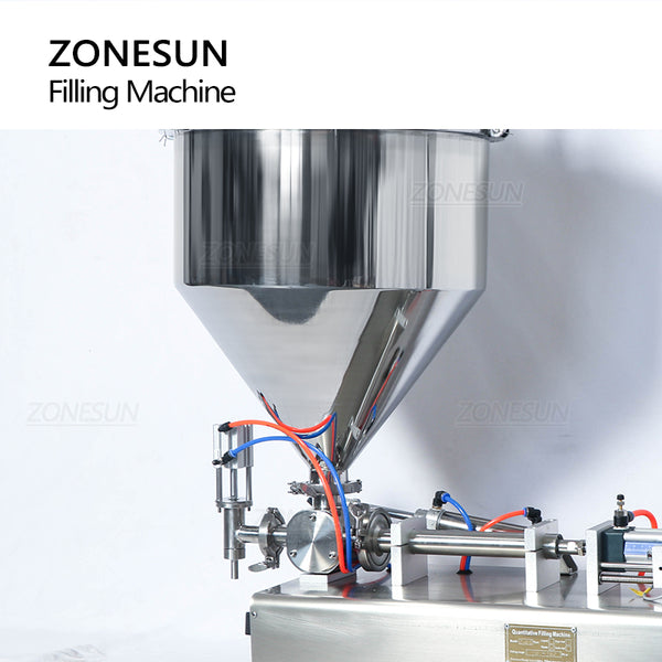 ZONESUN ZS-GTPC1 Pneumatic Piston Pump Paste Filling Machine with Conveyor