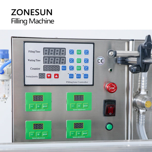 ZONESUN ZS-DTMP4Y Automatic Desktop 4 Heads Soy Sauce Magnetic Pump Liquid Bottle Filling Machine