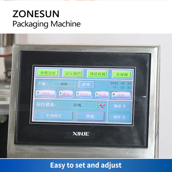 ZONESUN Automatic Cup Ice Cream Paste Feeding Filling Sealing Machine ZS-FS600