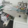 ZONESUN Horizontal Wrapping Packaging Machine Mask Biscuit Cake Candy Food Vegetable Plastic Bag Pouch Packing Production Line