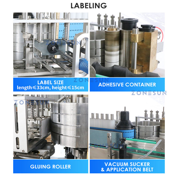 ZS-WGTB01 Automatic Round Bottle Glue Labeling Machine