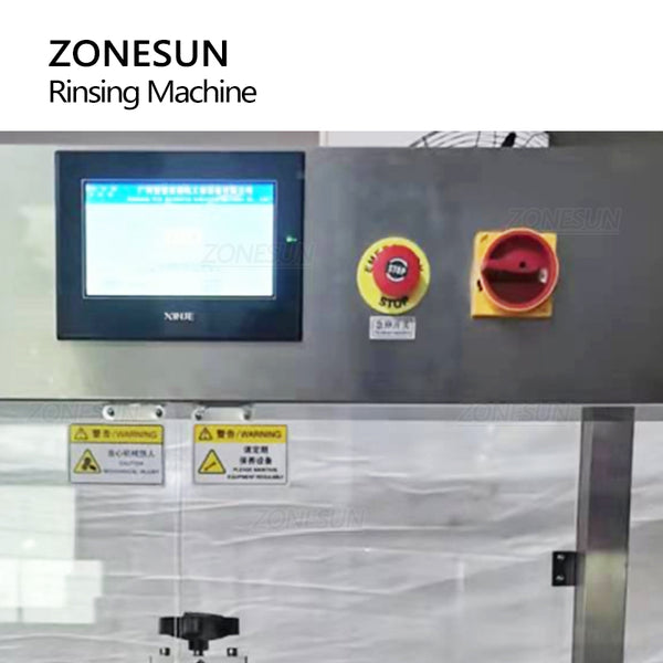 ZONESUN ZS-XPJ8 Automatic Anion Rinsing Machine  8 Heads Washer High-pressure Water to Rinse Bottles Cleaning Mass Production