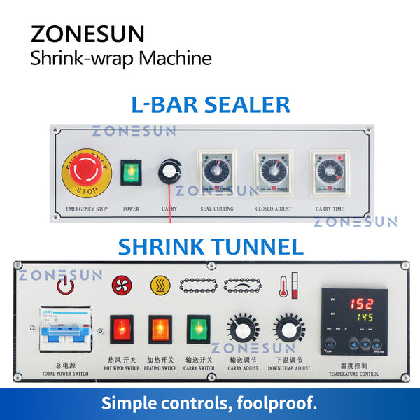 ZONESUN ZS-SPL3 L type Strech Film heat shrink packing machine cutting and sealing