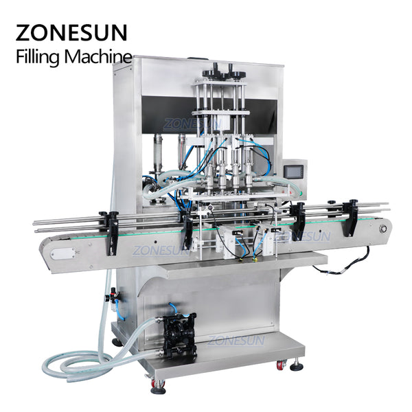 ZONESUN ZS-SV4GB Whipped Cream Ketchup Bottle Chili Sauce Shampoo Jam Honey Servo Filling Machine