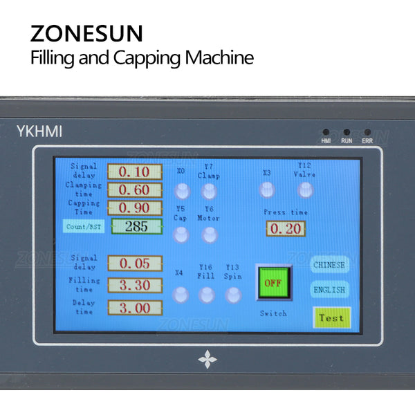 ZONESUN AFC1T Automatic Peristaltic Pump Filling and Capping Machine with Conveyor Tabletop Perfume Bottle Liquid Vial