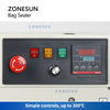 ZONESUN ZS-FR900S Automatic Bag Sealer Plastic Packet Aluminum Foil Doypack Sealing Machine Date Coding Printer Batch Number