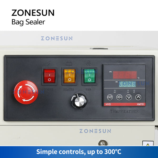 ZONESUN ZS-FR900S Automatic Bag Sealer Plastic Packet Aluminum Foil Doypack Sealing Machine Date Coding Printer Batch Number