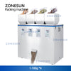 ZONESUN ZS-GWF4 4 Hoppers Granule Powder Filling Weighing Machine granule powder filling machine