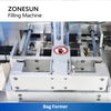 ZONESUN 200L Tank ZS-420GSY Paste Filling Vacuum Sealing Machine Honey Peanut Butter Packet Filler Automatic Feeding Pump