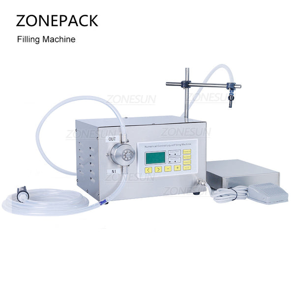 ZONEPACK ZS-MP231W Semi-automatic Liquid Filling and Weighing Machine Essential Oil Milk Juice Water Bottle Filler Magnetic Pump