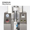 ZONESUN ZS-YTCP12V 1-12ml Pneumatic Syringe Filling Machine for Liquid Paste Ceramic Plunger Pump with 20L Hopper