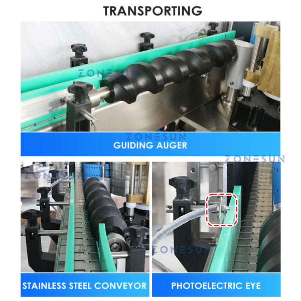 ZS-WGTB01 Automatic Round Bottle Glue Labeling Machine