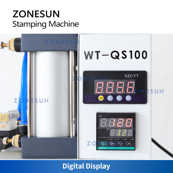 ZONESUN ZS-QS100 Pneumatic Hot Stamping Machine Leather Embossing Machine