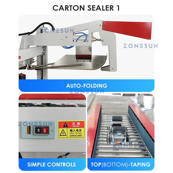 ZONESUN ZS-CSPM1 Automatic Carton Sealing Production Line carton sealing tape machine carton sealing tape dispensers