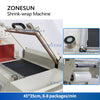 ZONESUN ZS-SPL3 L type Strech Film heat shrink packing machine cutting and sealing