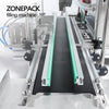 ZONEPACK Full Automatic Desktop CNC Liquid Filling Machine With Conveyor Bottle Filling Machine Perfume Juice Milk Water Filler