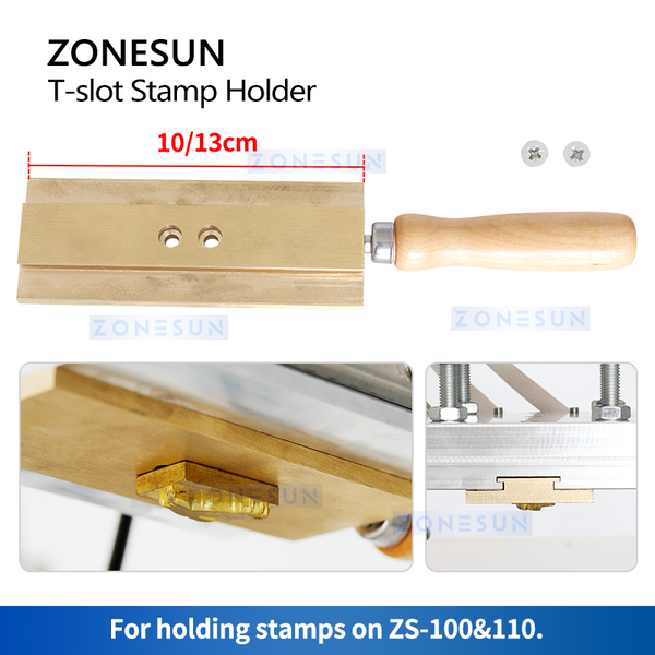 ZONESUN Hot Stamping Machine T Slot Letter Mold Holder ZS-TS