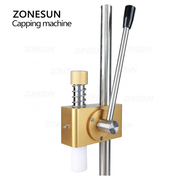 ZONESUN ZS-YG30 13/15/18/20mm Perfume Bottle Capping Machine for Collar Ring Crown Perfume Bottle Crimping Machine