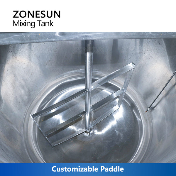 ZONEPACK Stainless Steel Liquid Paste Heating & Mixing Tank ZS-MB1000L