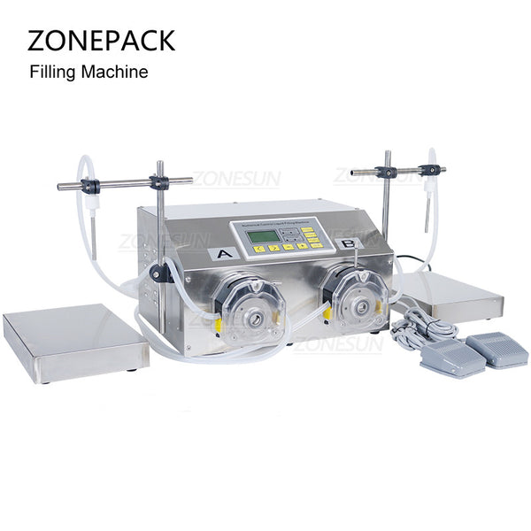 ZONEPACK ZS-PP532W Semi Automatic Peristaltic Pump Filling Machine Ink Essential Oil Perfume Water Bottle Filler