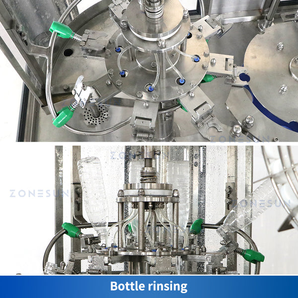 ZONESUN ZS-AFC883 Automatic Mineral Water Filling System 3 in 1 Bottle Liquid Beverage Bottle Rinsing Filling Capping Machine