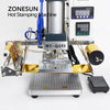 ZONESUN ZS-QS90 Pneumatic bronzing machine Leather Hot Foil Stamping Machine Counter Function Leather Embossing Estampadora