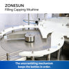 ZONESUN ZS-AFC7A Automatic Liquid Filling Capping Machine With Cap Feeder