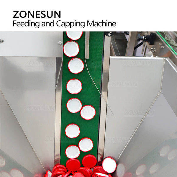 ZONEPACK Automatic Vacuum Capping Machine With Cap Feeder ZS-XGVS1