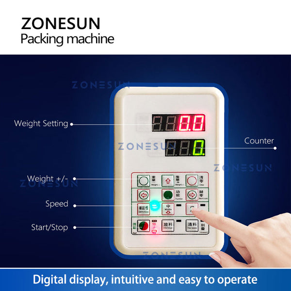 ZONESUN ZS-GWF4 4 Hoppers Granule Powder Filling Weighing Machine granule powder filling machine