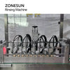 ZONESUN ZS-XPJ8 Automatic Anion Rinsing Machine  8 Heads Washer High-pressure Water to Rinse Bottles Cleaning Mass Production