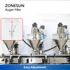 ZONESUN ZS-FM4A Auto 3 Head Auger Filler Servo Motor Flour Milk Chili Cocoa Ground Coffee Powder Filling Machine for Bottle Jar