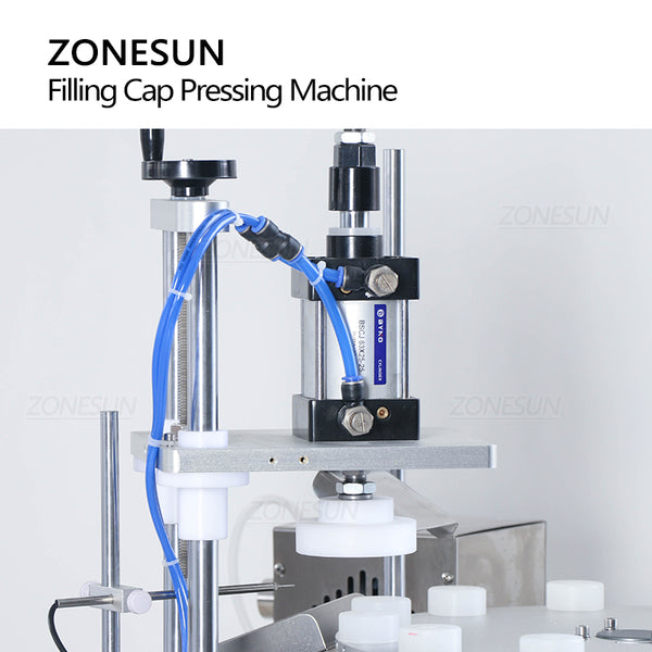 ZONESUN ZS-AFC1C Automatic Filling And Cap Pressing Machine Tube Portable Magnetic Pump Turntable Small Business Production Line