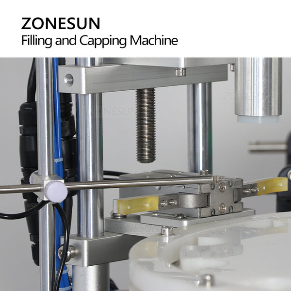 ZONESUN AFC1T Automatic Peristaltic Pump Filling and Capping Machine with Conveyor Tabletop Perfume Bottle Liquid Vial