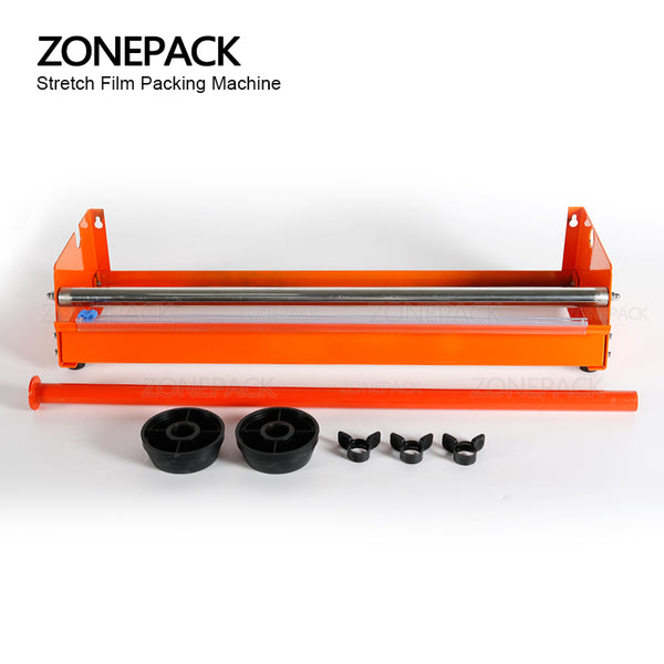 ZONEPACK Manual Stretch Film Wrapping Machine Dispenser Tools Pallet Packing Equipment Film Package Machinery