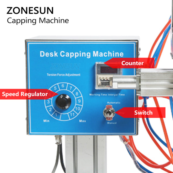 ZS-XG6100 Desktop Dropper  Screw Plastic Glass Bottle Cap Capping Machine