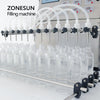 ZONEPACK ZS-DPYT12P 12 Heads 50-4000ml Semi Automatic Diaphragm Pump Juice Liquid Bottle Water Filling Machine