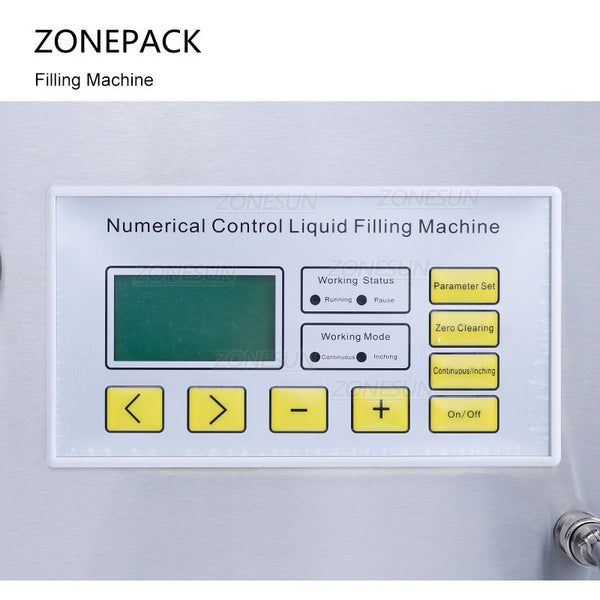 ZONEPACK ZS-MP231W Semi-automatic Liquid Filling and Weighing Machine Essential Oil Milk Juice Water Bottle Filler Magnetic Pump